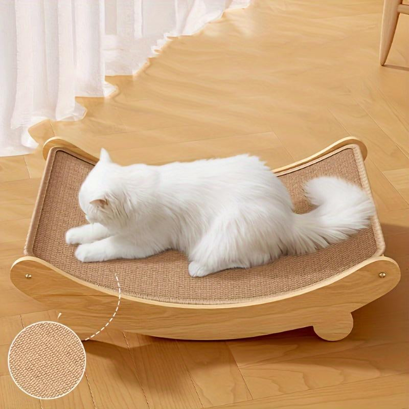 Cozy U-Shaped Cat Bed with Built-In Scratching Post – Perfect for Small Spaces, Ideal for Cat Lovers – Multi-Functional Resting & Scratching Lounge for Kittens & Adult Cats