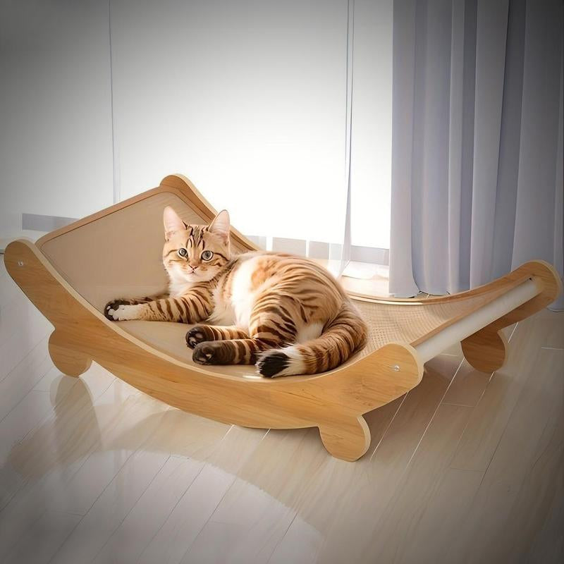 Cozy U-Shaped Cat Bed with Built-In Scratching Post – Perfect for Small Spaces, Ideal for Cat Lovers – Multi-Functional Resting & Scratching Lounge for Kittens & Adult Cats