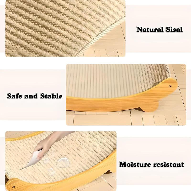 Cozy U-Shaped Cat Bed with Built-In Scratching Post – Perfect for Small Spaces, Ideal for Cat Lovers – Multi-Functional Resting & Scratching Lounge for Kittens & Adult Cats