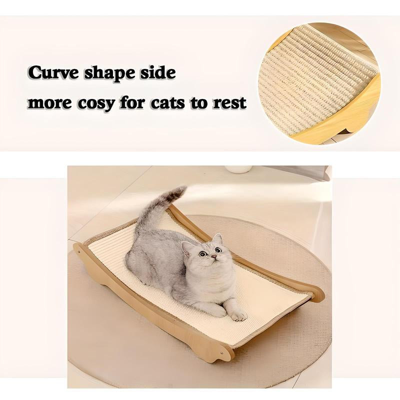 Cozy U-Shaped Cat Bed with Built-In Scratching Post – Perfect for Small Spaces, Ideal for Cat Lovers – Multi-Functional Resting & Scratching Lounge for Kittens & Adult Cats